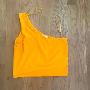 GB one shoulder tank top